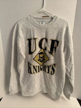 UCF Knights Crewneck Sweatshirt Mens Small White Gray NWT Rivalry Threads